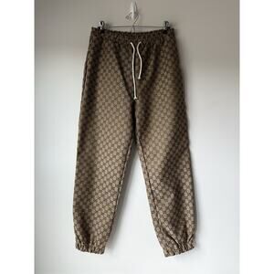 Sold GUCCI x The North Face 'GG Jacquard Logo Womens Designer Pants M ITALY Brn